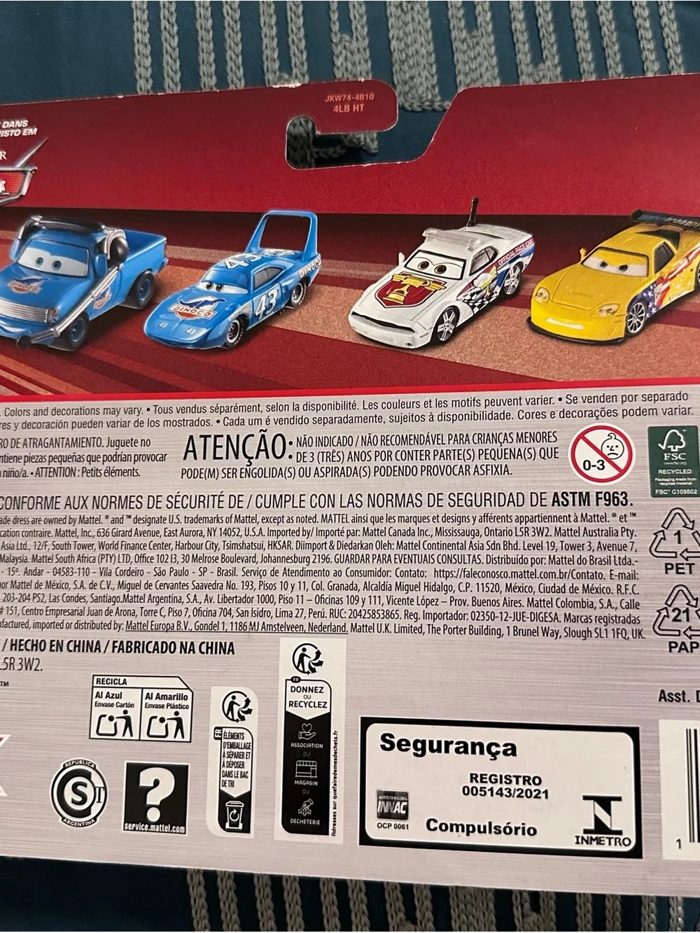NEW Disney Pixar Cars Red (Firetruck) & Guido 2 pack